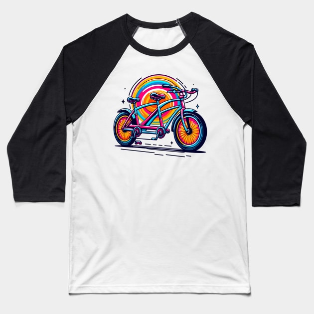 Tandem Bike Baseball T-Shirt by Vehicles-Art